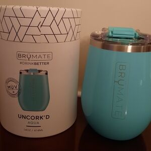 BrüMate Uncork'd Insulated Wine Tumbler - Aqua